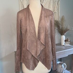 Edyson Maisha brown Faux Suede Jacket side small